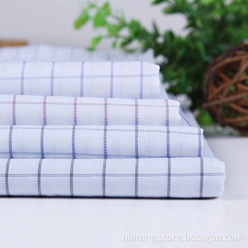 Check Bamboo fabric Polyester Fabric Anti-wrinkle Business